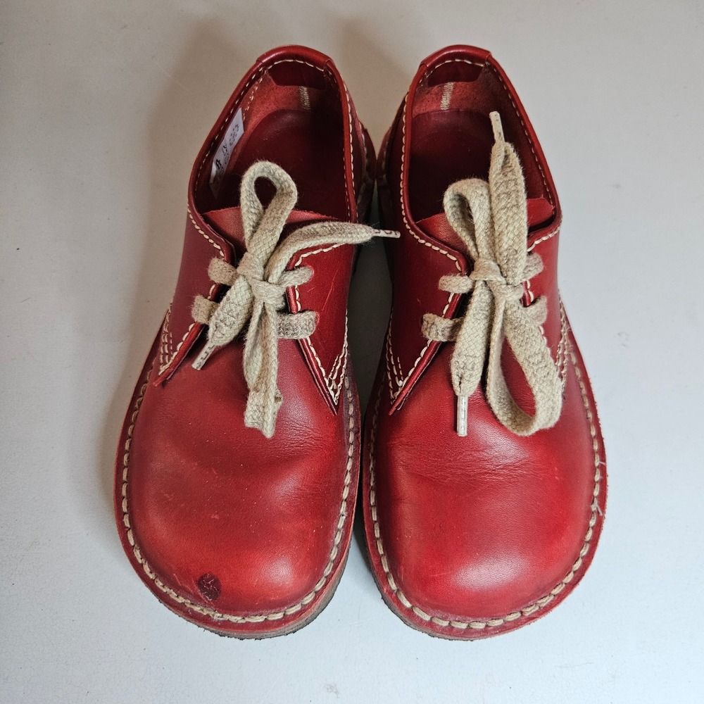 Duckfeet Jylland Red Leather Derby Shoes EU 39 Crepe Sole Lace Up Low Top